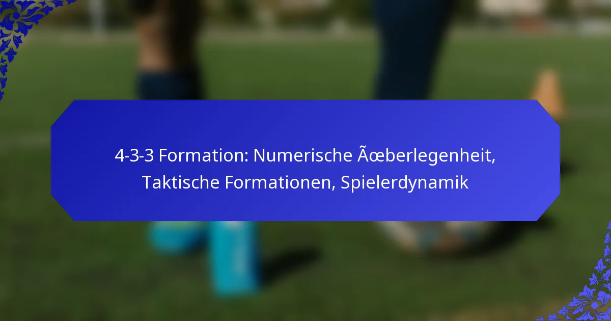 4-3-3 Formation: Numerische Überlegenheit, Taktische Formationen, Spielerdynamik
